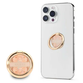 Guess Paisley Collection Ring Stand Phone Holder, Gold