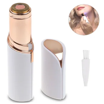 Painless Facial Hair Remover for Women Body Trimmer with LED Light, White