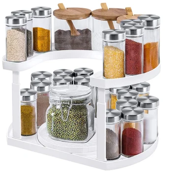 Rotating Spice and Small Items Organizer, Adjustable Height