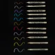 Acrylic Marker Set for Fabric, Stones and Glass, 12 pcs