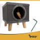 Purlov 26215 Cat House with Bed and Scratching Post