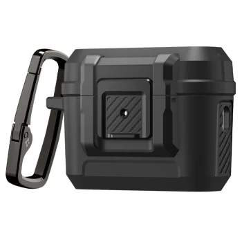 Apsauginis dėklas Spigen Lock Fit ausinėms AirPods Pro 3, juodas