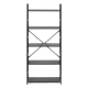 Modernhome CWJ6024144LG BLACK Wooden Shelf, 5 Shelves, Black