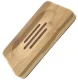 Bamboo Soap Dish with Drainage, Brown