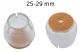 Silicone Furniture Leg Caps with Felt 16pcs, 25-29mm, Transparent