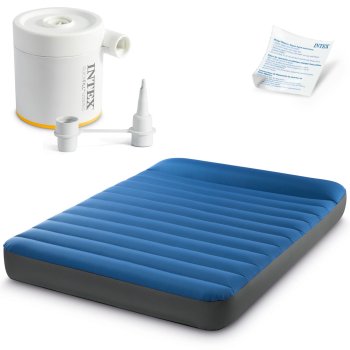 Inflatable Air Mattress 191x137x22 cm with Electric Pump INTEX 64012
