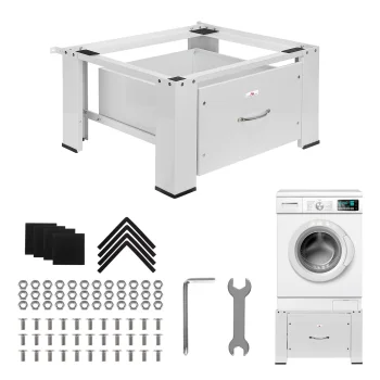 Maclean MC-117 W Washing Machine / Dryer Stand with Drawer, 150kg, White