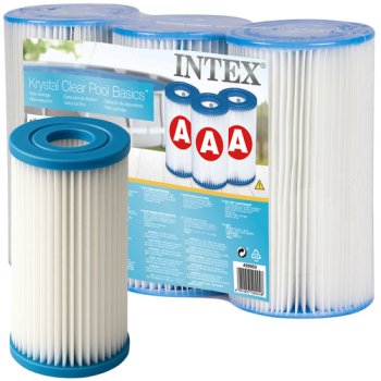 Intex 29003 Type A Pool Pump Filters, 3 pcs