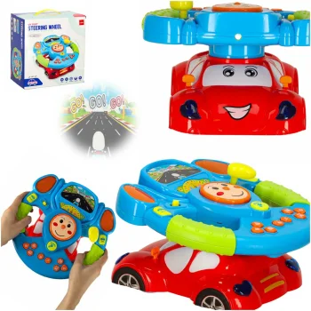 Interactive Kids Steering Wheel Toy with Sound & Light
