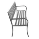 Longwell Industrial Ltd H-048 Garden Bench with Backrest, Graphite