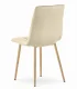 Upholstered Velour Dining Chair Quilted Modern, Beige