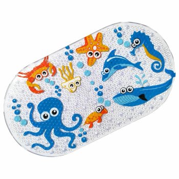 Non-Slip Kids Bath Mat with Suction Cups 69x39cm