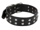 Dog Collar with Studs, Faux Leather, Adjustable, Size L