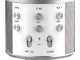 Wireless Bluetooth Karaoke Microphone with Speaker and Case, Silver