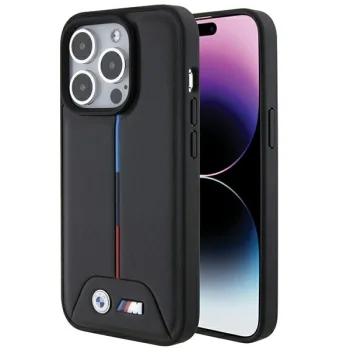 BMW Quilted Tricolor Case for iPhone 15 Pro - Black