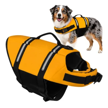 Purlov Dog Life Jacket, Size L, Yellow