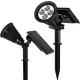 Solar Garden LED Spotlight 4 LED Ground Spike Black