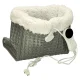 Electric Foot Warmer with Thermostat, 9 Heat Levels, Soft Liner, Grey
