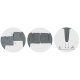 Garden Edging Plastic Lawn Border Plonos PL-962 8.2 ft 10-Pack, Grey
