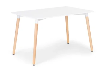 Modern Rectangular Dining Table 120x80 cm for Kitchen & Living Room ModernHome, White