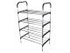 4-Tier Shoe Rack, 12 Pairs, Silver