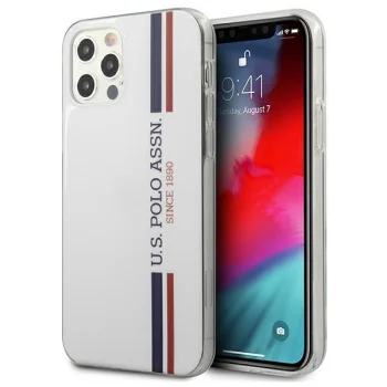 Apple iPhone 12 Pro Max 6.7'' US Polo Tricolor Collection Case Cover (USHCP12LPCUSSWH), White