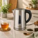 Electric Kettle 1.7L 1850-2200W, Stainless Steel, Silver