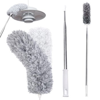 Telescopic Duster with Extendable Long Handle up to 280cm, Grey