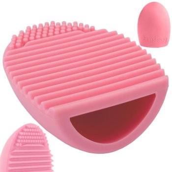 BrushEgg Silicone Brush Cleaner for Makeup Brushes and Sponges, 7x5x3cm, Different Colors
