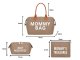 Mommy Bag 3-in-1 Diaper Bag with Organizer and Cosmetic Pouch, Brown