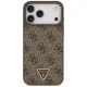 Guess Leather 4G Triangle Strass MagSafe Case for iPhone 17 / 18 Pro Max - Brown