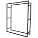 Metal Fireplace Firewood Rack 100 x 80 x 25 cm, Black