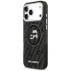 Karl Lagerfeld IML Glitter Karl & Choupette MagSafe Case for iPhone 17 Pro Max, Black