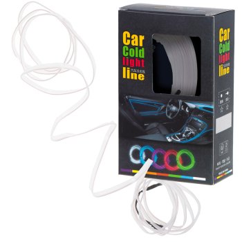 LED Light Strip Ambient Lighting For Car White Color, 5m