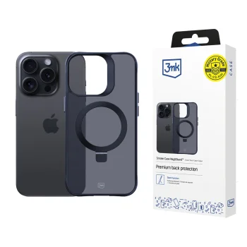 3mk Apple iPhone 16 Pro Max Case Smoke Case Mag&Stand, Black
