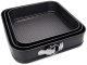 Square Cake Baking Pan Set, 3 Pcs (24/26/28 cm), Grey