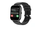 Smartwatch with Silicone Strap and Bluetooth Calls, Black