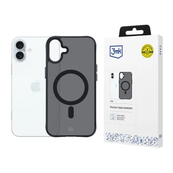 3mk iPhone 16 Plus Case Smoke MagCase with MagSafe, Semi-Transparent