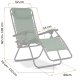 Sofotel ChillWell Folding Garden Lounger with Cushion, Green
