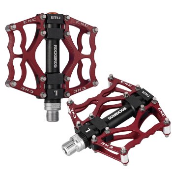 Rockbros JT201012LR Aluminum Bicycle Pedals, Red