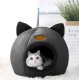 Pet Bed Sofa Mattress Mat Cushion Nest Sleeping Place for Cat Dog - 40x37cm, Black