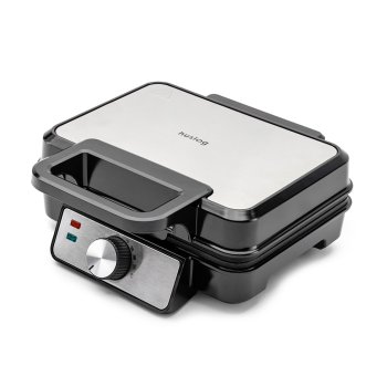 Huslog 1200W Double Waffle Maker Non-Stick, Black, Silver