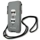 Karl Lagerfeld Saffiano Ikonik Karl&Choupette Head Phone Bag - Gray