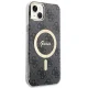 Apple iPhone 14 Plus 6.7\" Guess 4G Print MagSafe Case Cover (GUBPP14MH4EACSK) + Charger, Black