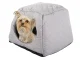 Soft pet house for small dogs and cats, bed, grey