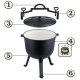 Berdsen Enameled Cast Iron Campfire Cauldron, 11L