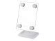 LED Illuminated Cosmetic Makeup Mirror with 180° Rotation, Pink