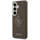 Guess Grained Big 4G Metal Logo Case for Samsung Galaxy S26+ - Brown