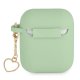 Guess AirPods Cover Silicone Heart Charm Green