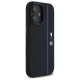 BMW iPhone 16 Case Silicone Hexagon Blue Line MagSafe - Black